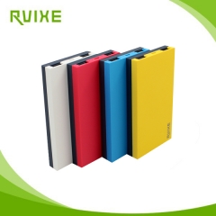 New Arrival contrast color design ultra thin 10000mah power bank with 2 usb